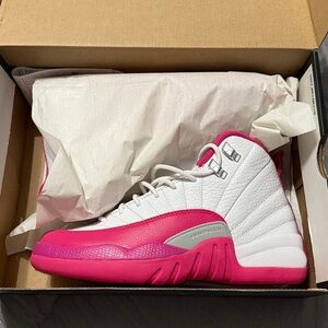 Jordan Air 12 Retro GG in White and Pink